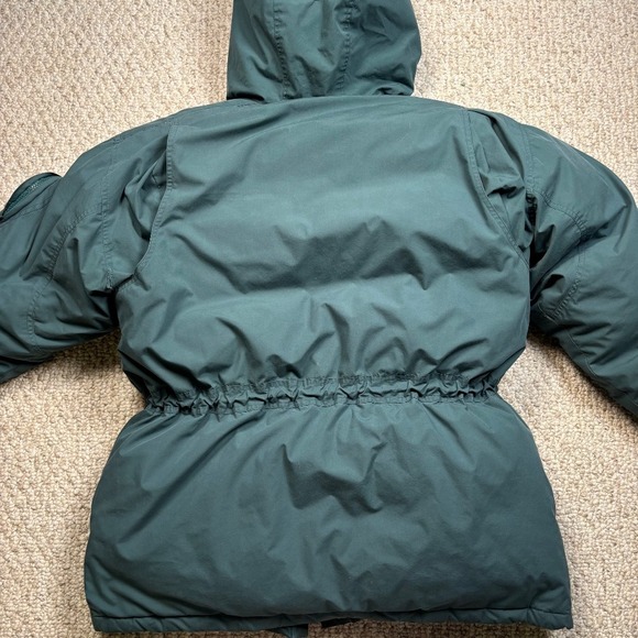 Vintage Triple F.A.T. Goose Down Parka Winter Puffer Coat L Hooded Jacket Teal - Picture 8 of 9